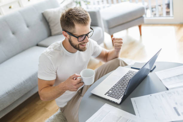 istock Man working from home during the coronavirus pandemic 1279644987