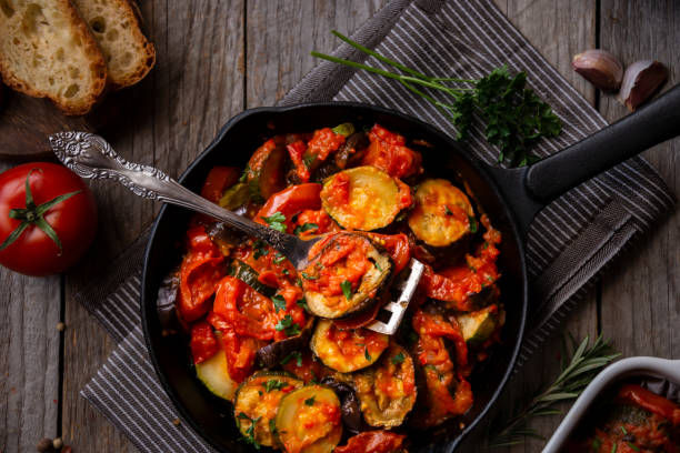 istock Cooked vegetable ratatouille, traditional french vegetable dish 1279646068