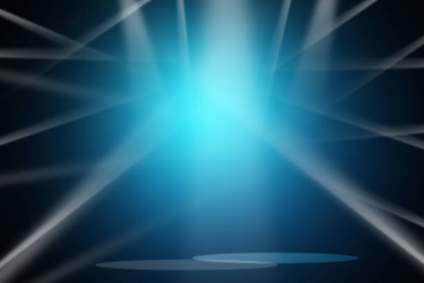 istock stage background with spot lights shining on the floor,ready for show and concert in stadium 1279650550