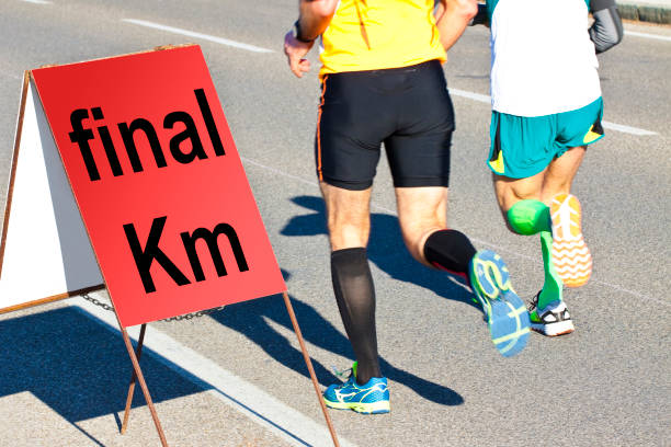Dordrecht, Netherlands - September 25 2011: Runners stand on the line at the start of the Drechtstedenloop in Dordrecht. The race is a 10km and 5km street circuit for all ages.