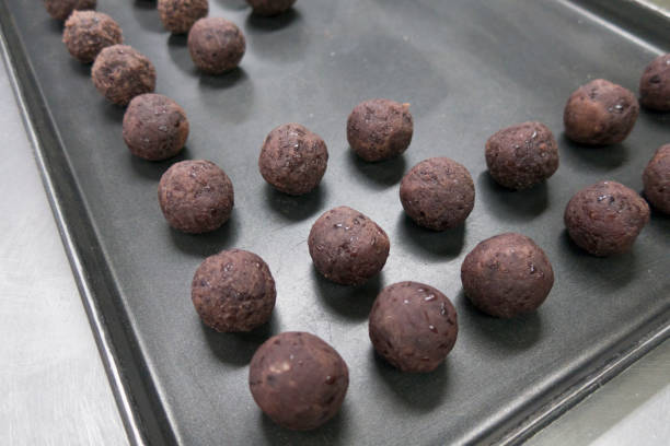 istock sweet red beans served in black tray. 1279658231