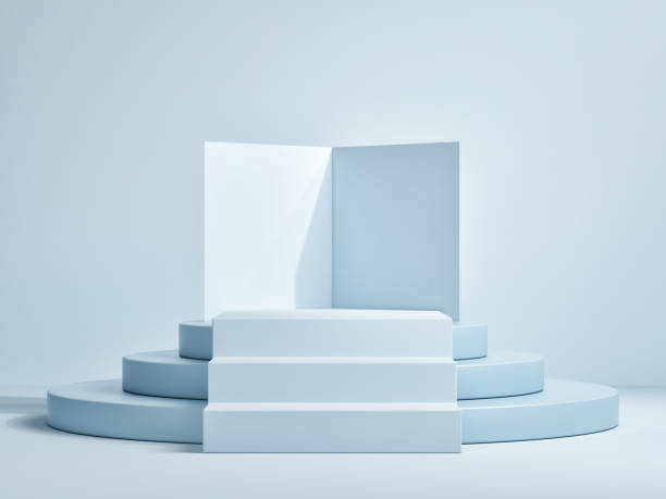 istock Mockup podium abstract geometry background for product presentation. 1279660312