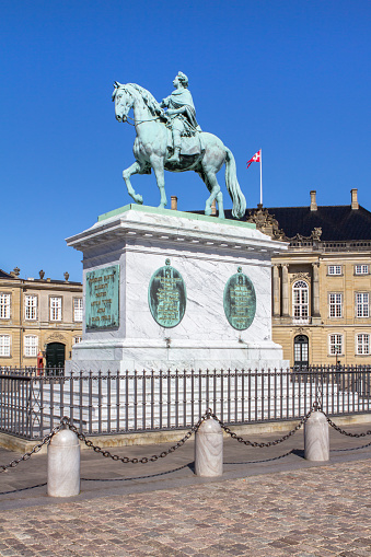 Vienna, Austria - may 29, 2017 - Monument of  Franz Joseph outside Albertina museum in Vienna, Austria