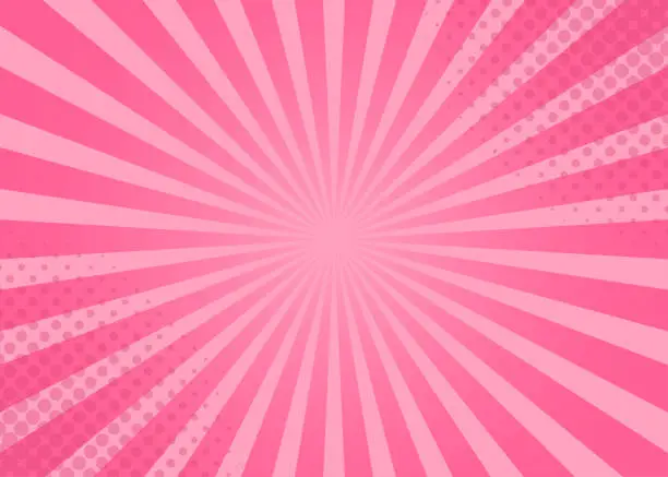 Vector illustration of abstract comic pink background cartoon style. sunlight. vector illustration.
