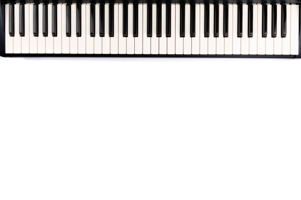 Close up on piano keyboard