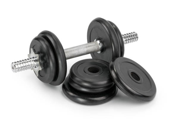 istock Gym dumbbell isolated white background 1279668894