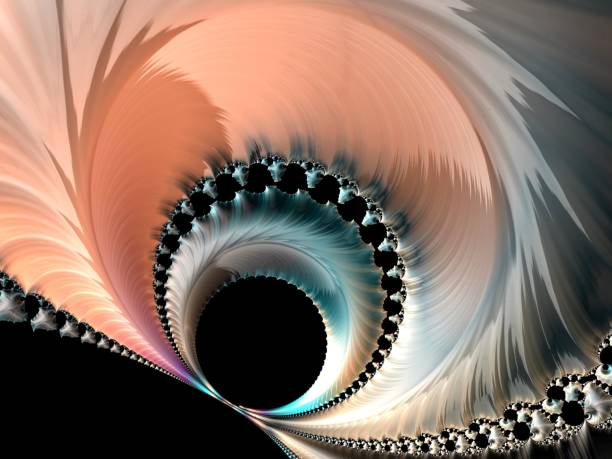 Abstract Feathery Eye Fractal Background