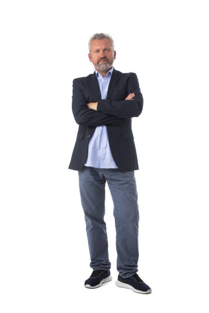 istock Senior business man portrait on white 1279673567