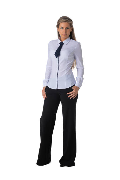 istock Business woman portrait on white 1279673573