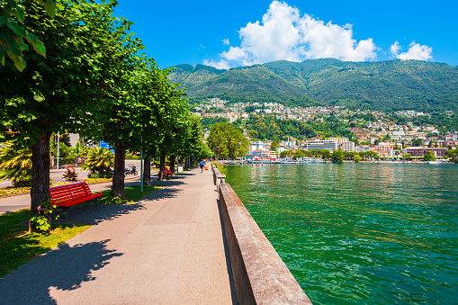 Como on the banks of Lake Como.