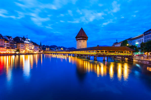 istock Kapellbrucke Bridge, Water Tower Tower, Lucerne 1279680188