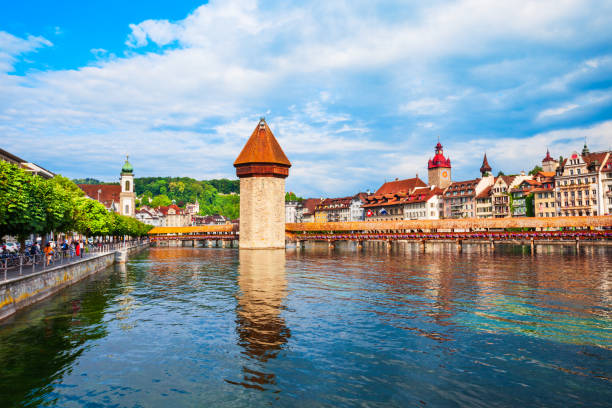 istock Kapellbrucke Bridge, Water Tower Tower, Lucerne 1279680195