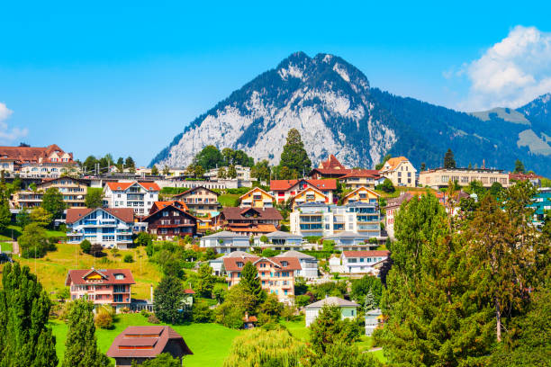 istock Spiez town panoramic view, Switzerland 1279680250