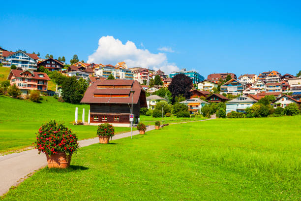 istock Spiez town panoramic view, Switzerland 1279680252