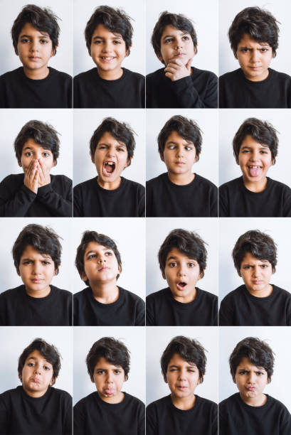 istock Little boy making various facial expressions 1279680268