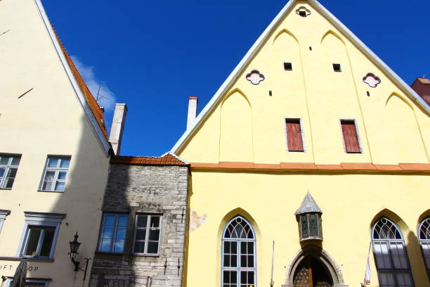 May 11, 2017, Tallinn in Estonia: Historic buildings in the Old Town of Tallinn in Estonia