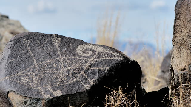 Ancient Native American Petroglyphs: Three Rivers Petroglyph Site: New Mexico: USA