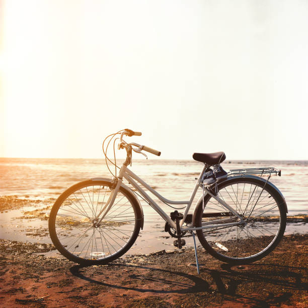 istock Urban white retro bike 1279682765