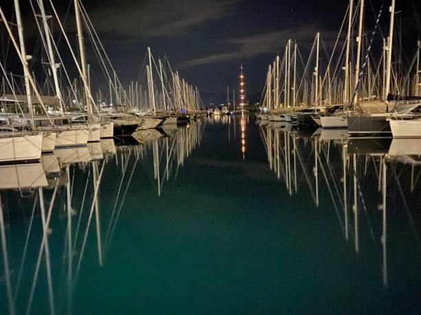 istock Gouvia Marina at Night 1279685502