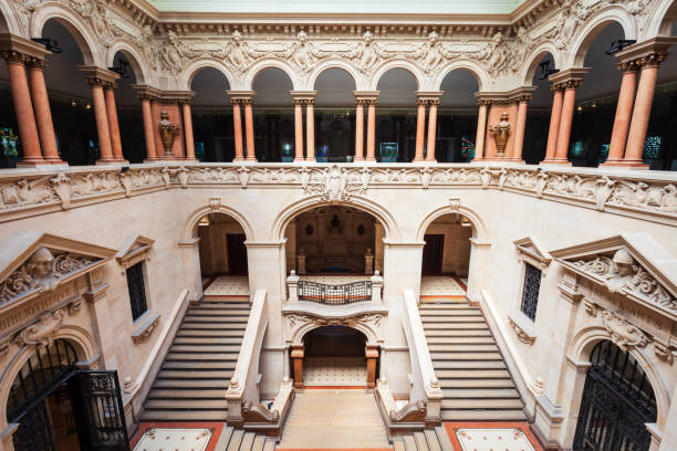Palais de Rumine palace museum is a 19th-century building in Florentine Renaissance style in Lausanne city, Switzerland