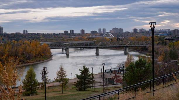istock Edmonton park in fall season and autumn landscape 1279687843