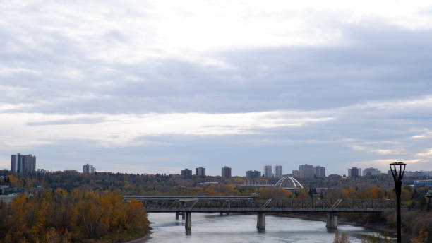 istock Edmonton park in fall season and autumn landscape 1279687874