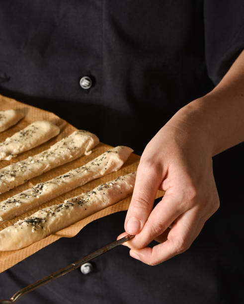 Grissini going to the oven