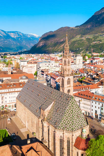 istock Bolzano Cathedral aerial panoramic view 1279689636