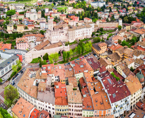 Trento aerial panoramic view.
