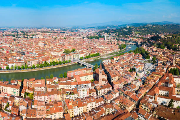 istock Verona aerial panoramic view, Italy 1279689664