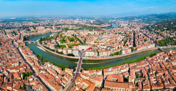 istock Verona aerial panoramic view, Italy 1279689668