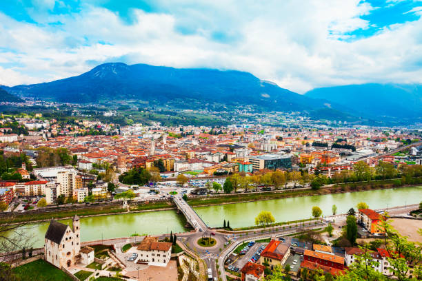 istock Trento aerial panoramic view. 1279690397