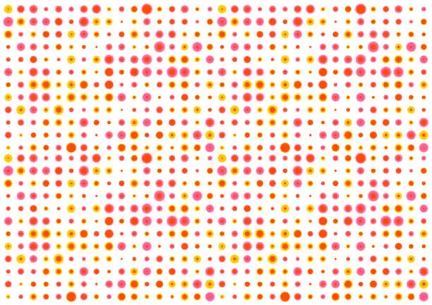 Vector illustration of Fun colorful dots illustration