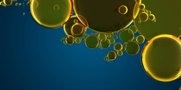 abstract nano molecular structure. 3d spheres - fatty acid imagens e fotografias de stock