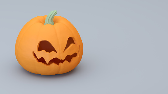 Halloween Jack O' Lantern digital 3d concept