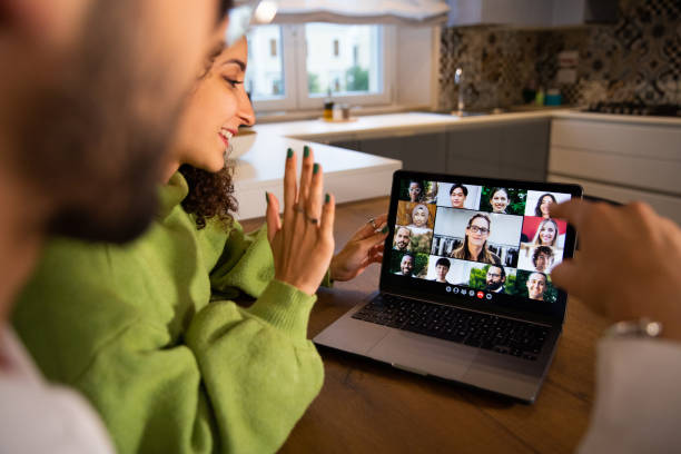 istock Students in video call partecipating to online class 1279698109