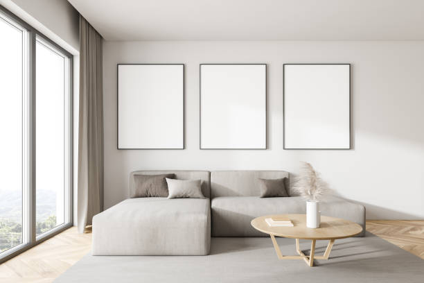 istock White living room with sofa and posters 1279700318