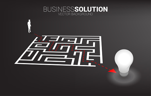 Business concept for problem solving and finding idea.