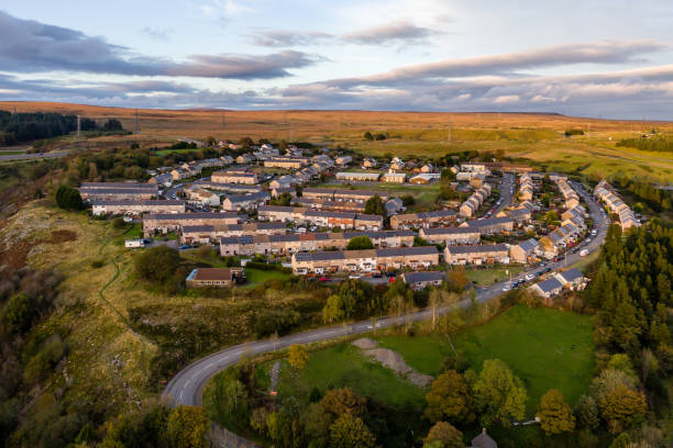 istock Aerial view of a Welsh town 1279708749