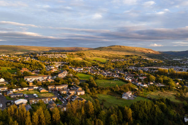istock Aerial view of a Welsh town 1279708761