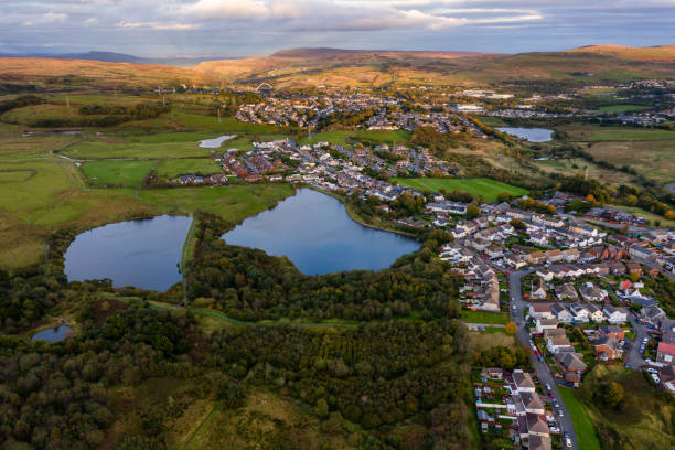 istock Aerial view of a Welsh town 1279708791