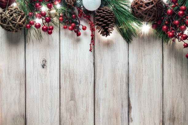 istock Christmas lights and decoration making a frame with copy space. Christmas themes. 1279710034