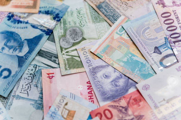 istock Paper money background of the different countries 1279710043