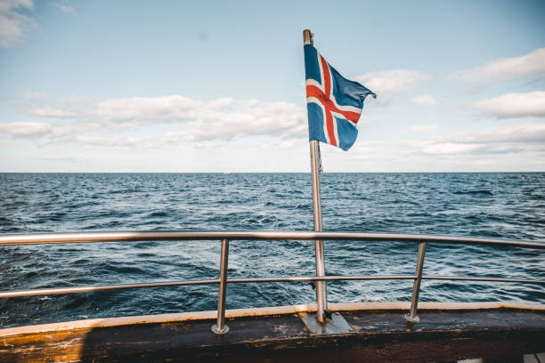 istock Iceland flag on the boat watching whales 1279711906