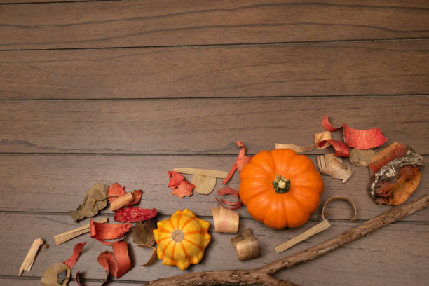 istock Flat lay. Autumn decoration 1279715323
