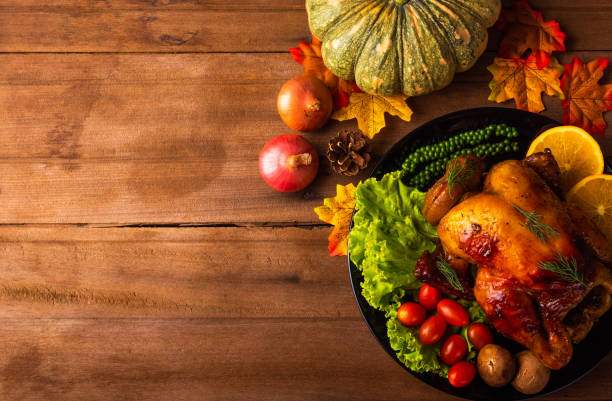 istock Thanksgiving roast turkey or chicken and vegetables 1279716344