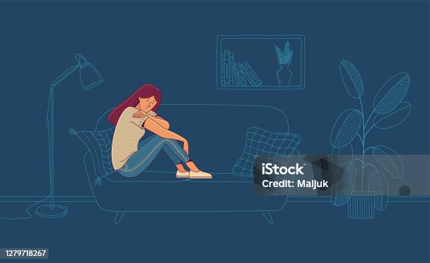 Psy0140 Stock Illustration - Download Image Now - Women, Outline, Autism