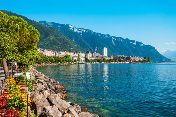 istock Montreux town on Lake Geneva 1279724245