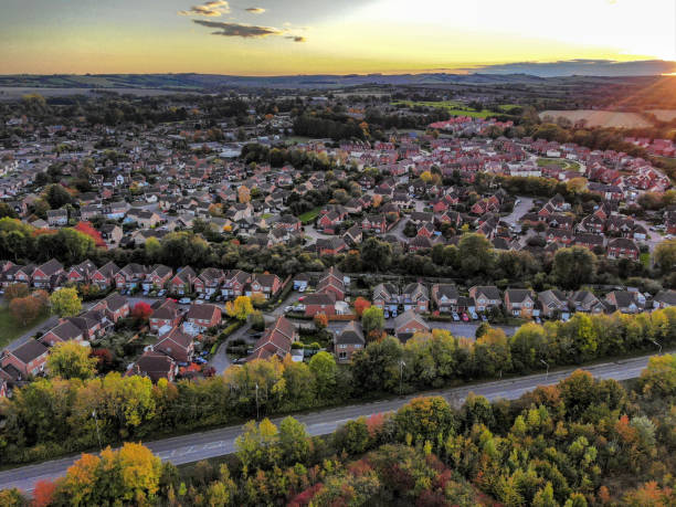 istock Wantage from the air on an October evening 1279728674
