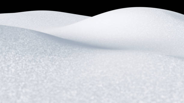 istock Isolated snow hill landscape. Winter snowdrift background. 3D render image. 1279735137